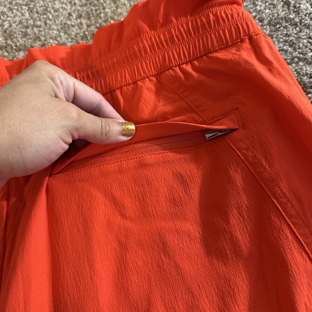 Athleta Trekkie High Rise Wide Parachute Pants Women Size 14 Orange Activewear - Picture 9 of 12